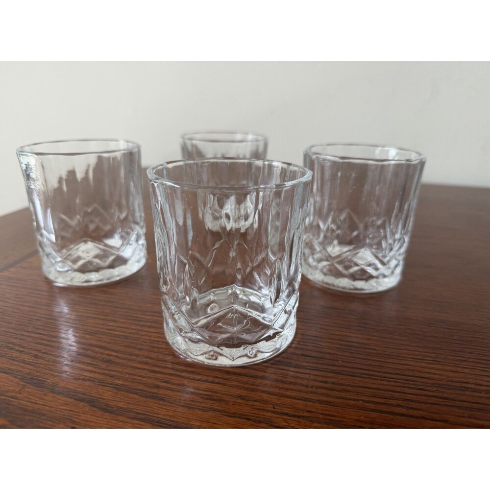 Makers Mark 46 Whiskey Rocks Glasses, Low Ball, Embossed Logo Set of 4